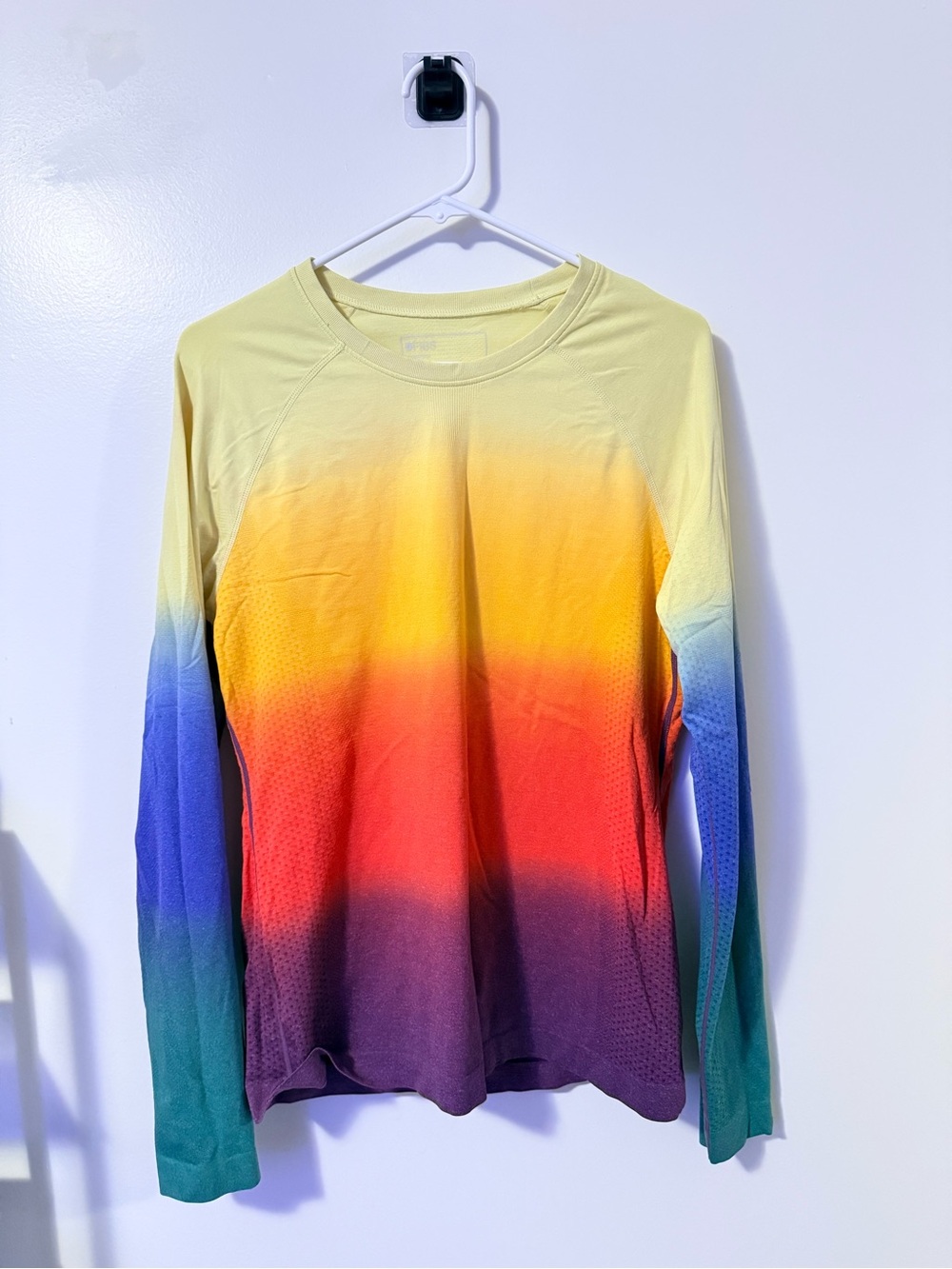 Figs Rainbow Ombre Long Sleeve seamless under scrub